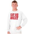 thumbnail image 5 of No Meat Vegetarian Vegan Cute Veggie Long Sleeve TShirt Men Women Brisco Brands S, 5 of 5