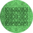 thumbnail image 1 of Ahgly Company Indoor Round Oriental Emerald Green Industrial Area Rugs, 6' Round, 1 of 4