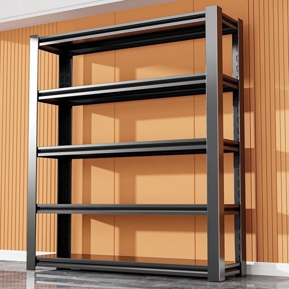 63"H Industrial Steel Storage Shelving, 5 Tier Adjustable Heavy Duty Rack, 2750 Lbs Load Bearing, Dual Pillar Utility Organizer for Home Garage Warehouse 40"W×16"D
