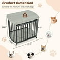 thumbnail image 5 of 31.5" Furniture Style Dog Crate for Small and Medium Dogs, Wooden Cage Indoor Kennel Furniture, Modern Dog Crate End Table with Double-Doors, Gray, 5 of 8