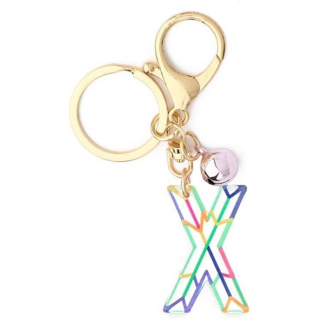 Letter Keychain,26 Letters A-Z Decorative Letter Keychain,Name Keychain for Women Girls Men Teenager Gift