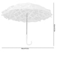 thumbnail image 2 of HUGFEGWE Craft Flowers Lace Embroidery Umbrella Stage Performance Mini Decorative Umbrella Photography Prop Wedding Decoration Accessory Small Umbrella White (51239 white) CJB91-110250, 2 of 9