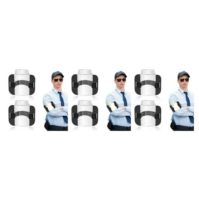 Youkk PVC Security And Adjustable Arm Badge Holder For Doorman Wear-resistant Badge Holders Universal 2pcs 3Set