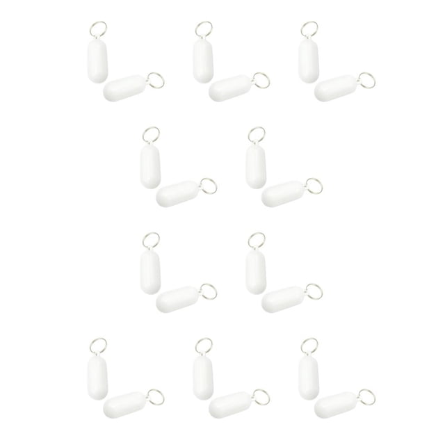 Wosthever Llavero flotante Figuración secundaria Colgante en forma de píldora portátil sólido Llavero para canotaje Surf Deportes al aire libre Blanco2pcs 10piezas Wosthever CBP270607
