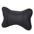 thumbnail image 2 of SPRING PARK Headrest Hole-digging Neck Support Faux Leather Auto Safety Pillow for Car, 2 of 7