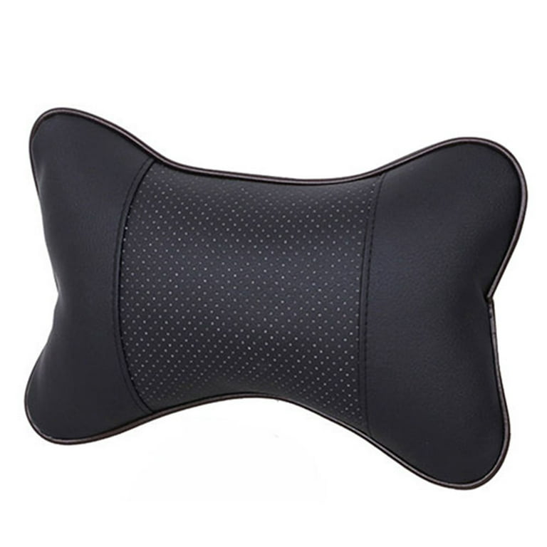 Car Neck Pillow PU Leather Travel Pillow for Head Rest Neck