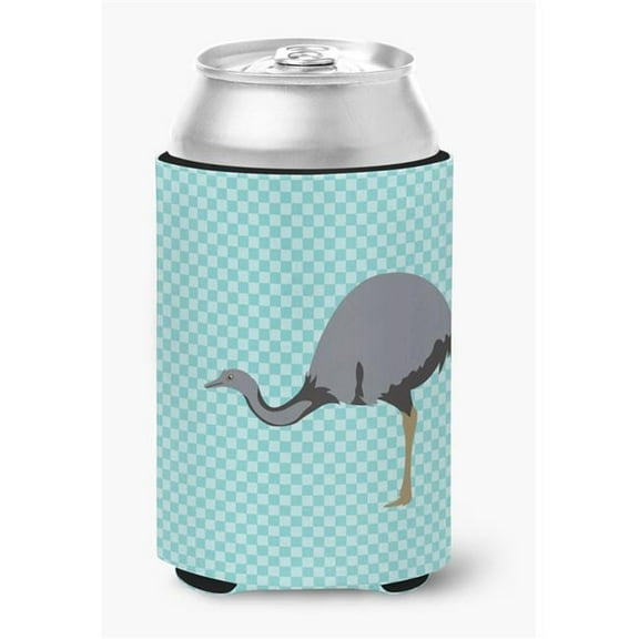 Rhea Blue Check Can or Bottle Hugger