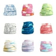 thumbnail image 2 of Santimon 2 Pairs Tie Dye Flat Shoelace Colorful Unique Stylish Shoes Laces 39" Purple Green, 2 of 5