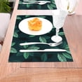 thumbnail image 5 of YFYANG Washable Heat-Resistant Placemats, 70% PVC/30% Polyester, Spring Green Leaves Pattern Kitchen Table Mat, 12" x 18" 6 Piece, 5 of 6