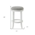 thumbnail image 4 of 25" Gray And Antiqued White Solid Wood Swivel Backless Counter Height Bar Chair With Footrest, 4 of 8