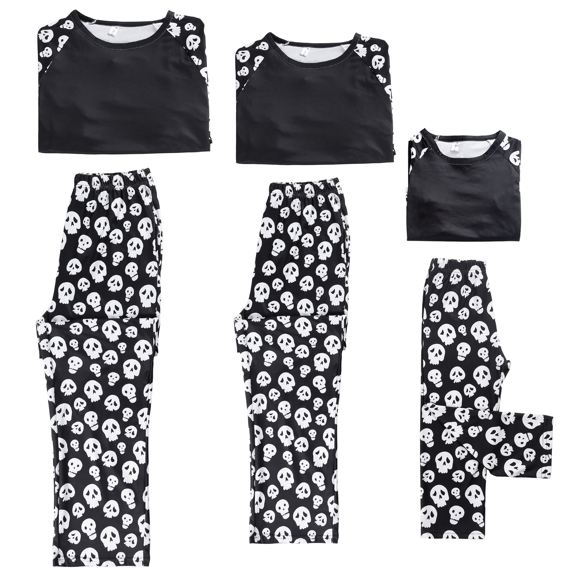 DARING DIVA Pajama Set Print Long Pajama Top Matching Sleep Pant ["Boys & Girls"] S Black