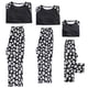 thumbnail image 3 of INSPIRAR CHIC Conjunto de Pijama de Halloween con Estampado para Fiesta Cosplay de Manga Larga, Parte Superior y Pantalones a Juego, Conjunto de Pijamas Familiar ["Hombres"] XL Negro, 3 of 5