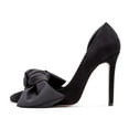 thumbnail image 3 of XYD Women Classic Pointed Closed Toe Pumps Oversized Satin Bowknot D'Orsay Stiletto High Heels Dress Bridal Shoes Size 16 Black, 3 of 4