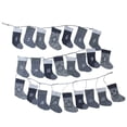 thumbnail image 3 of Northlight Countdown to Christmas Stocking Garland - 8' x 5" - Gray and White - Unlit, 3 of 3