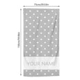 thumbnail image 3 of Leeye Customizable Beach Towel with Initials, Personalized Coastal Towel for Swimming Pool and Travel Comfort, Light Gray, 59.06x29.53in, 3 of 4