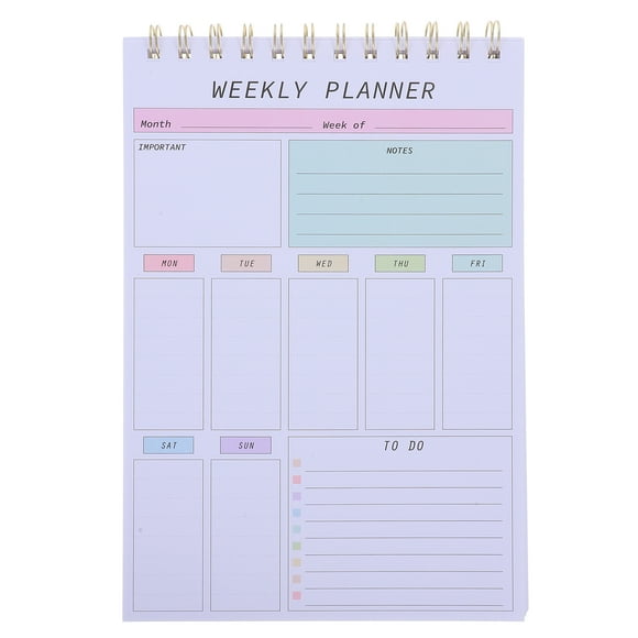 Work Planner Do List Notepad Weekly Planning Pad Day Planner Home School Essential Planner Notebook Food Journal for Tracking Meals Small Weekly Planner