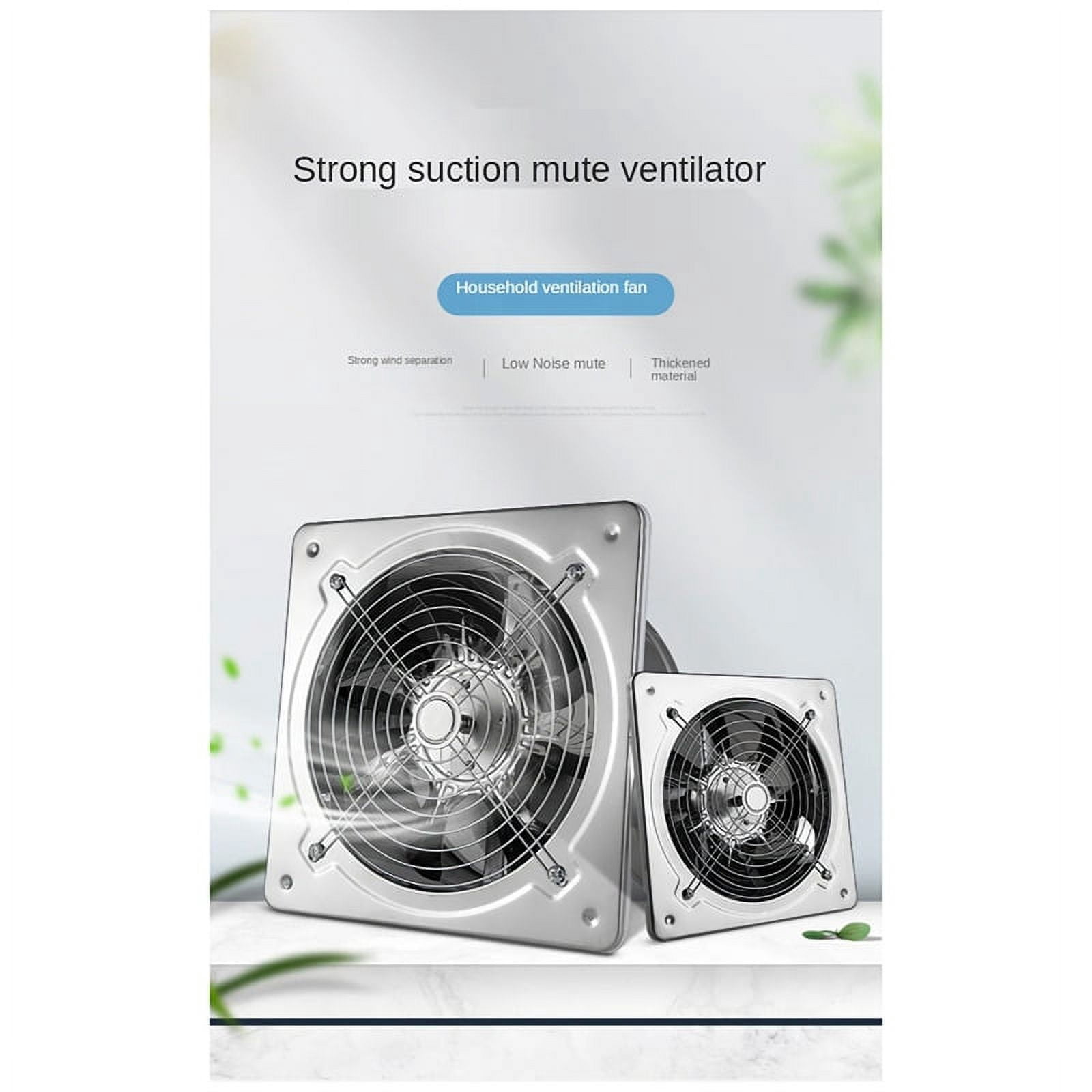 7Inch Booster Fan Extractor Exhaust Fan Ventilation Pipe Fan for Bathroom Toilet Kitchen Wall Window Stai
