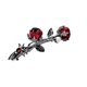 thumbnail image 1 of Elegantes pinzas para el cabello de novia con rosas, accesorios para el cabello para mujeres, tocados para novias, tocados, pasadores para el cabello estilo flor rosa, Clip de resorte (rojo), 1 of 5
