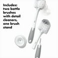 thumbnail image 4 of OXO Tot Bottle Brush 2-Piece Set with Stand, Pebble, 4 of 6