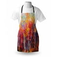 thumbnail image 3 of Nature Apron Vibrant Nature Painting with Trees in the Autumn Forest Impressionistic Artwork, Unisex Kitchen Bib Apron with Adjustable Neck for Cooking Baking Gardening, Orange Yellow, by Ambesonne, 3 of 3