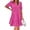 Hot Pink, variant on Womens Boho Summer Dresses 2025 Resort V Neck Short Sleeve Hollow Out Lace Ruffle Casual Beach Mini Vacation Dress