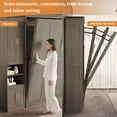 thumbnail image 4 of Rophefx Queen Murphy Bed, with Storage Shelves, Wall Bed Cabinet, Foldable Platform Beds, Hidden Bedframe for Bedroom, Guest Room,Grey, 4 of 10