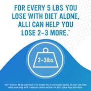 Alli Orlistat Weight Loss Supplement Capsules Starter pack, 60 Mg, 60 Count