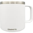 thumbnail image 5 of GRAPHYTE Double Wall Vacuum Insulated Stainless Steel Mugs with Handle and Slider Lid, White (14oz), 5 of 6