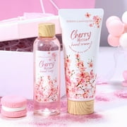Spa Gift Baskets for Women, 10 Pcs Cherry Blossom Bath and Body Care Sets, Luxury Holiday Beauty Birthday Gift Sets for Her