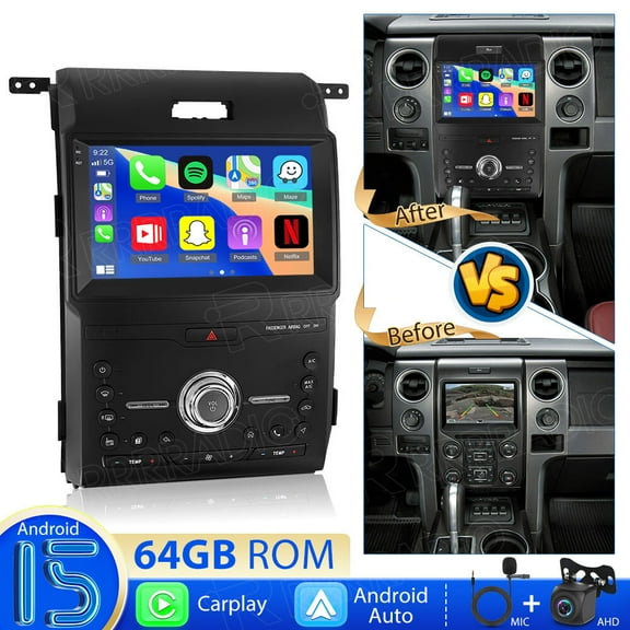 For Ford F-150 2013 2014 Android 15 Car GPS Navi Radio Stereo 2 64GB CARPLAY BT