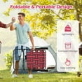 thumbnail image 5 of Topbuy Foldable Camping Chair with Heavy Duty Metal Frame, Red/Black Webbed, 5 of 7