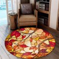 Rat Area Rug Season Light Catcher1 Round Area Rug, 24 Inch, Washable Non-Slip Floor ...