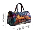 thumbnail image 2 of Quilted Travel Bag Bohemian-Style Travel Tote Durable Quilted Fabric Spacious Travel Bag B,Blue, 2 of 4