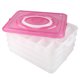 thumbnail image 4 of Caja de bola de masa portátil de cuatro capas, caja de plástico, soporte para contenedor, caja de almacenamiento de cocina (rojo), 4 of 8