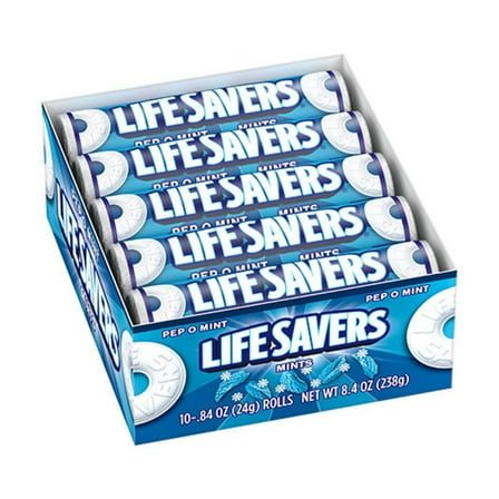 Life Savers Pep-O-Mint Mints Rolls, 16.8 total Ounce (Pack of 20)
