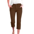 thumbnail image 2 of Qingpeng Capri Pants for Women Casual Stretch Business Work Capris Office Dress Straight Leg Pants Summer Petite Pants, 2 of 9