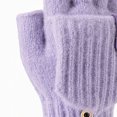 thumbnail image 5 of SAWOBUUN Kids Winter Convertible Flip Top Gloves Boys Girls Knit Half Finger Flip Mittens Warm Thermal Outdoor Cold Weather Gloves, 5 of 6