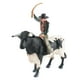 thumbnail image 3 of Figuras de pintadas a mano, modelo de juguetes de animales en miniatura, colección artesanal, figuras de acción detalladas realistas para Estilo A Sunnimix  Figura Toro con jinete, 3 of 8