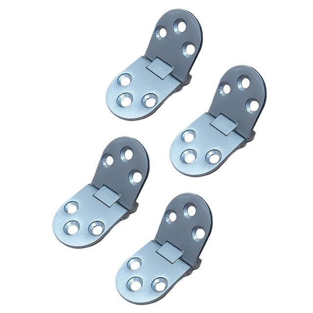 QCAA Solid Brass Table Folding Flip Top Hinge, 23/4"x13/16", Satin