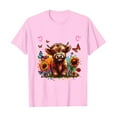thumbnail image 2 of Itsame Summer Short Shirt Sleeved for Womens T-Shirt Tops Round Neck Blouses Pink Size XL, 2 of 4