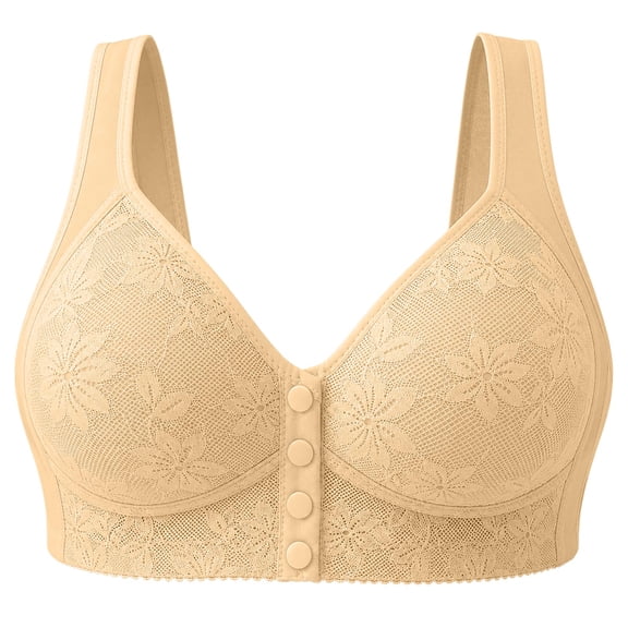 Tbopshirt Bras for Women Push Up Bra Plus Size Plus size Front closure Seamless Mom Bra for Wireless Cup Bra Side Support for Underarm Sports Bra