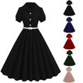 thumbnail image 1 of Gspmoly Robes pour Femmes, Mode Été Femmes Patchwork Manches Courtes Décontracté Soirée Fête Bal Robe Formelle Robes pour Femmes Offres des Fêtes, 1 of 9