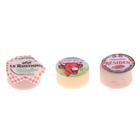 3Pcs 1/12 Scale Cheese Food in Miniatures Dollhouse Decorative Accessory