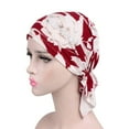 thumbnail image 2 of Tittly Bandanas for Women Head Scarf Women Muslim Elastic Turban Print Cotton Hat Head Wrap Bandana Turbans for Women C One Size, 2 of 2