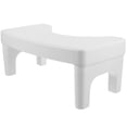 thumbnail image 2 of Comfortable AntiSlip Bathroom Stool for Home Use Ergonomic Design White PP Material 6.5 Inches High, 2 of 8