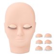 thumbnail image 2 of Lash Mannequin Head, Eyelash Extension Practice Doll Head With 3 Pairs Removable Eyelid, Replaced Eyelids Mannequin Head For Makeup, 2 of 8