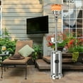 thumbnail image 4 of Gymax Patio Propane Heater 48,000 BTU 87 inches Tall W/ Table & Cover Silver, 4 of 10