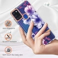 thumbnail image 2 of Allytech Samsung Galaxy A21s Case, Flower Series Crystal Clear Back Cover Flexible TPU Silicone Shockproof Drop Proof Anti-yellow Protection Case Cover for Galaxy A21s, Purple Flower, 2 of 5