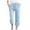Sky Blue, variant on felwors Capris Pants for Women Cotton Linen Casual Summer 2025 Straight Wide Leg Loose Drawstring Elastic Waist Cropped Trouser Sky Blue, XXL