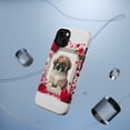 thumbnail image 5 of DistinctInk MagSafe Tough Case for Apple iPhone 15 (6.1" Screen) - Valentine's Day Pekingese Puppy - Tempered Glass Back, 5 of 6